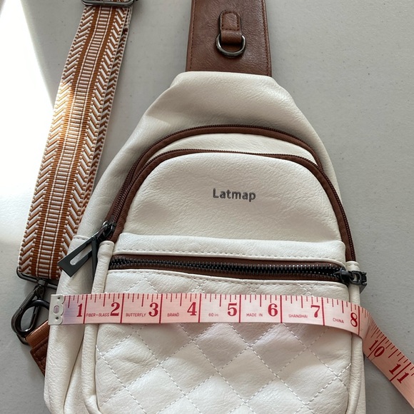 Latmap Cream and Brown Color Crossbody bag - Picture 5 of 16